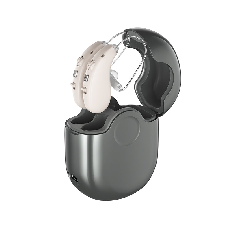 Digital BTE Rechargeable Hearing Amplifiers – 16-Channel Background Noise Reduction