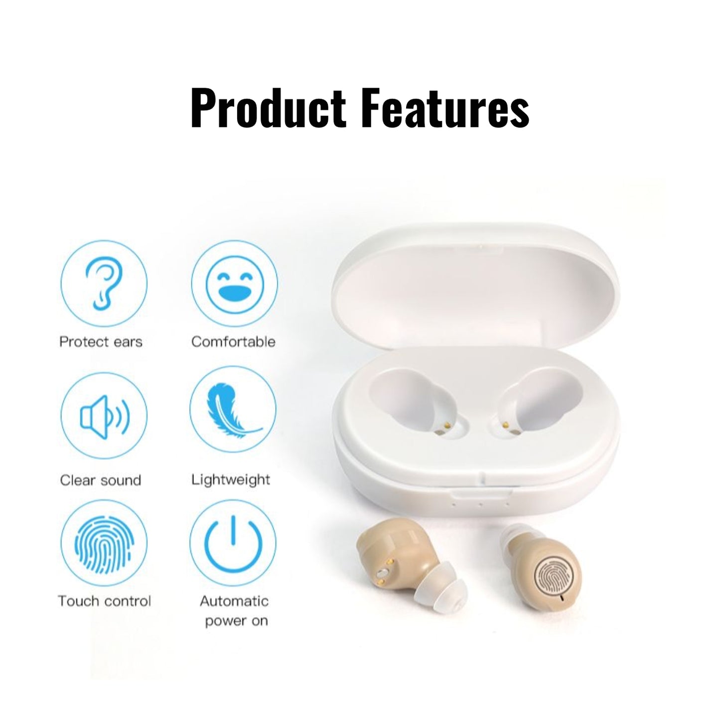 JD Health Tech™ Discreet Hearing Amplifier – Compact, Lightweight & Simple - jdhealthtech #hearing amplifiers for seniors