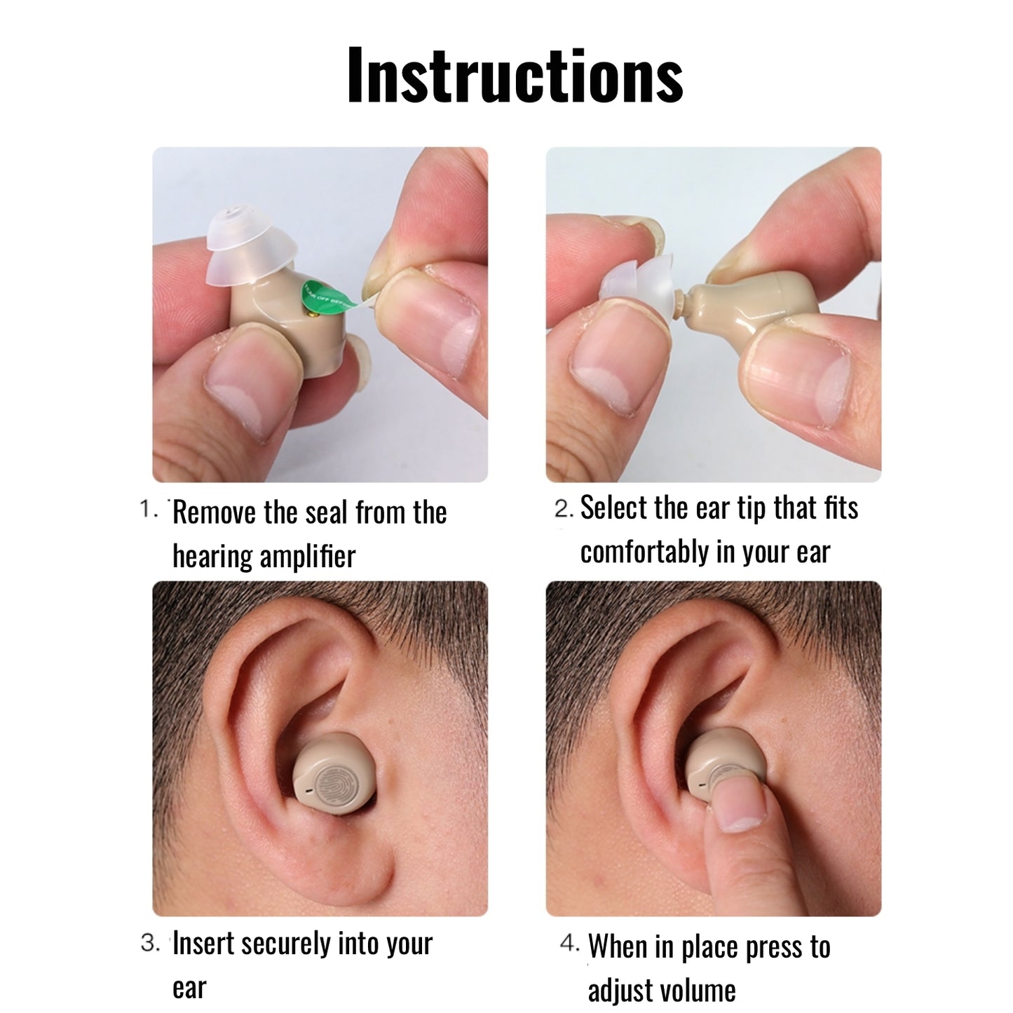 JD Health Tech™ Discreet Hearing Amplifier – Compact, Lightweight & Simple - jdhealthtech #hearing amplifiers for seniors
