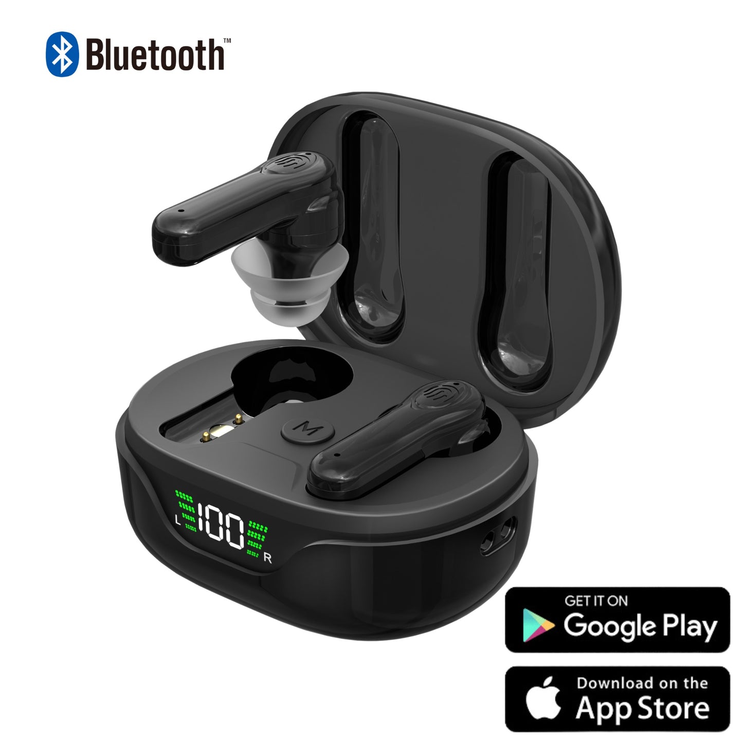 Bluetooth Digital Hearing Amplifier Sound Aid Voice Enhancer Rechargeable - jdhealthtech #hearing amplifiers for seniors