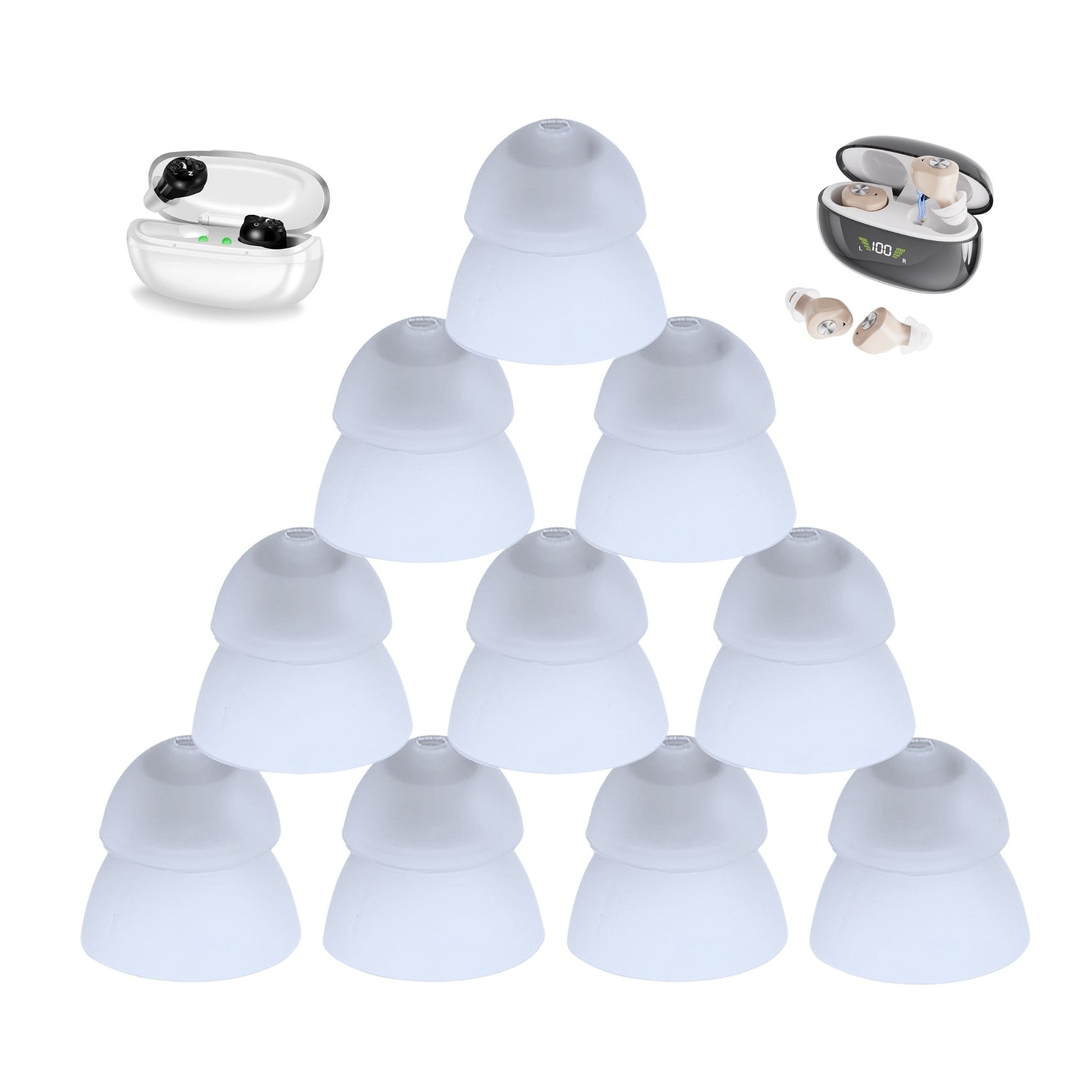 Replacement CIC Hearing Amplifier Domes Pack of 10 - jdhealthtech  #hearing amplifiers for seniors