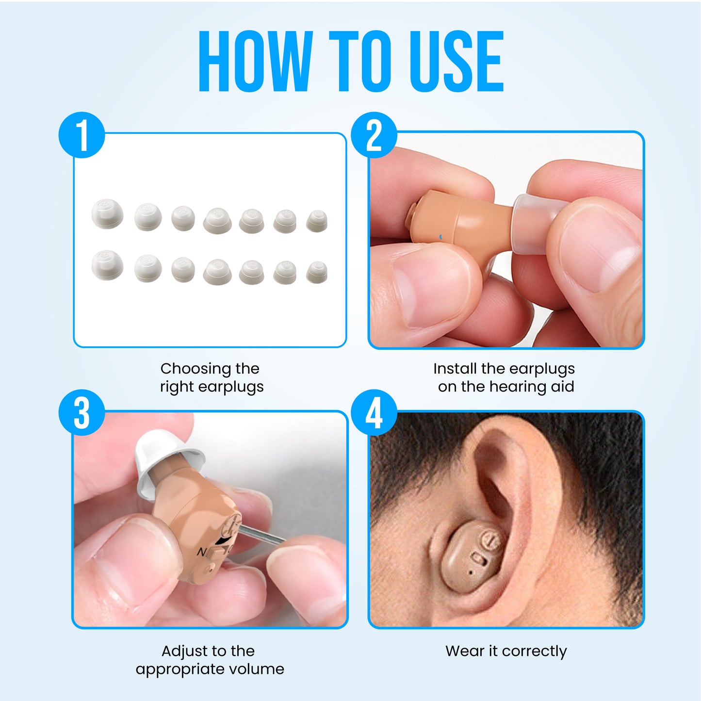 JD Health Tech™ Rechargeable Digital Hearing Amplifiers