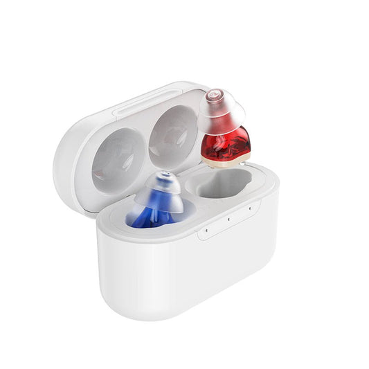 Clarity CIC Rechargeable Hearing Amplifiers (Red & Blue Edition) - jdhealthtech