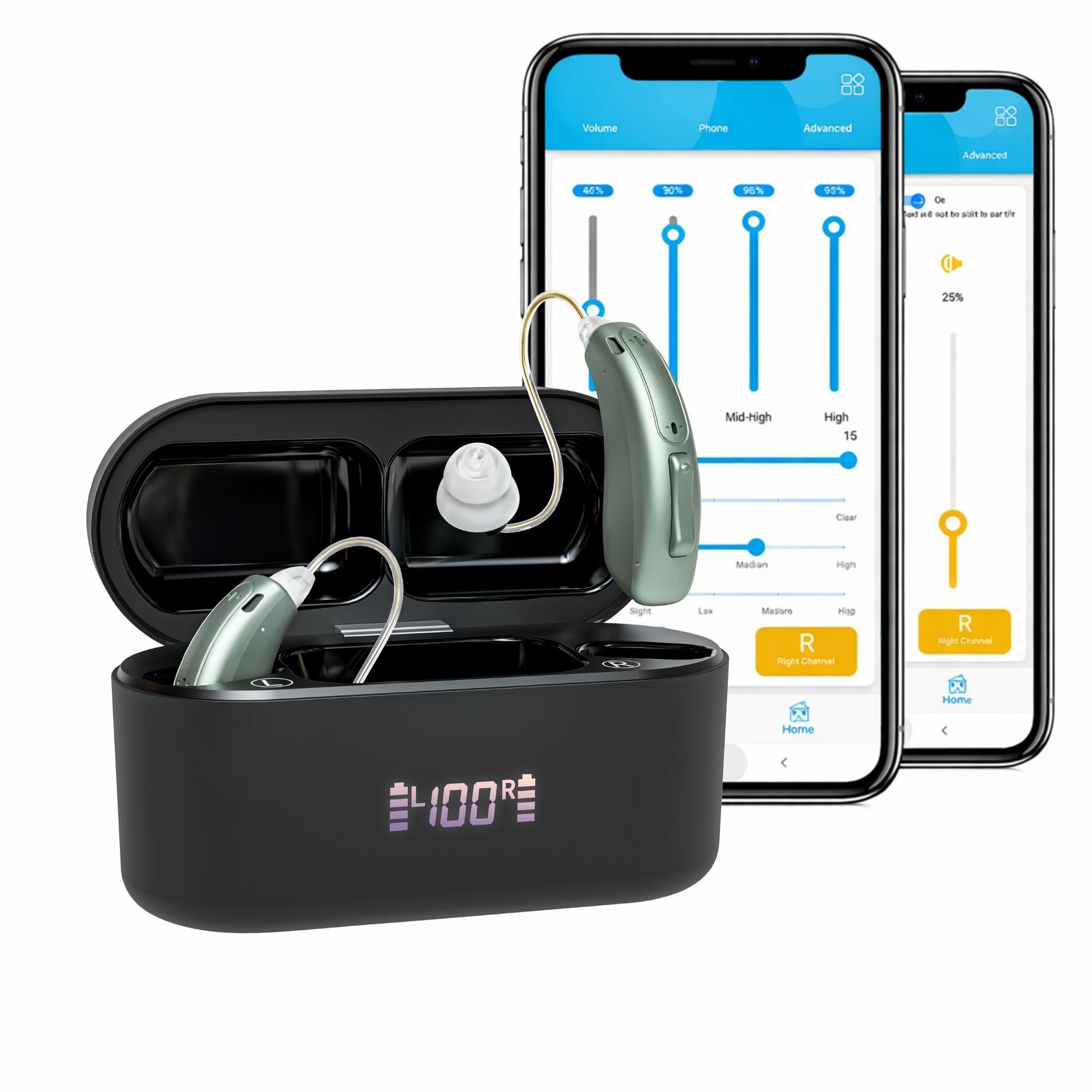 Clarity Pro Hearing Amplifiers – Discreet, Rechargeable with Noise Reduction - (Pair) - jdhealthtech