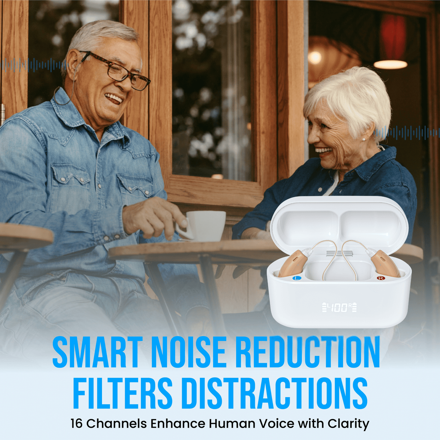 Clarity Pro RIC Rechargeable Hearing Amplifiers with Noise Reduction (Pair) - jdhealthtech