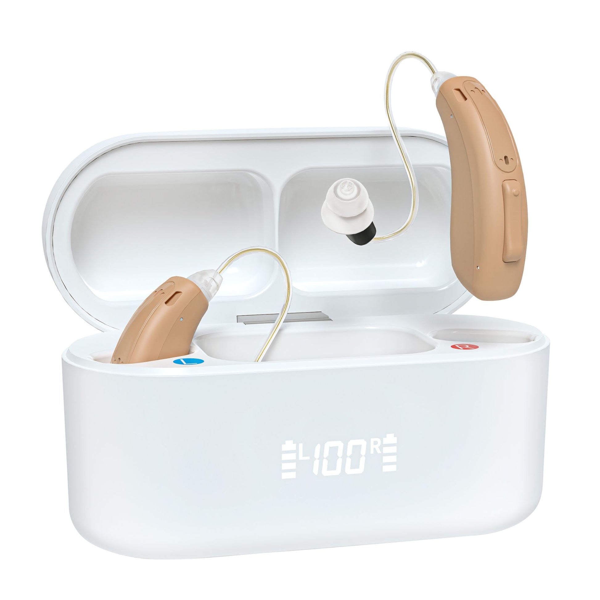 Clarity Pro RIC Hearing Amplifiers – Discreet, Rechargeable with Noise Reduction - (Pair) - jdhealthtech