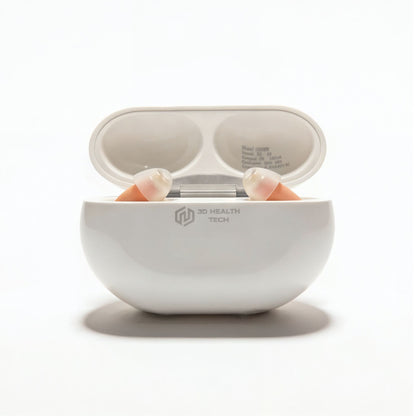 Clarity Pro Micro CIC rechargeable hearing amplifiers with charging case — JD Health Tech