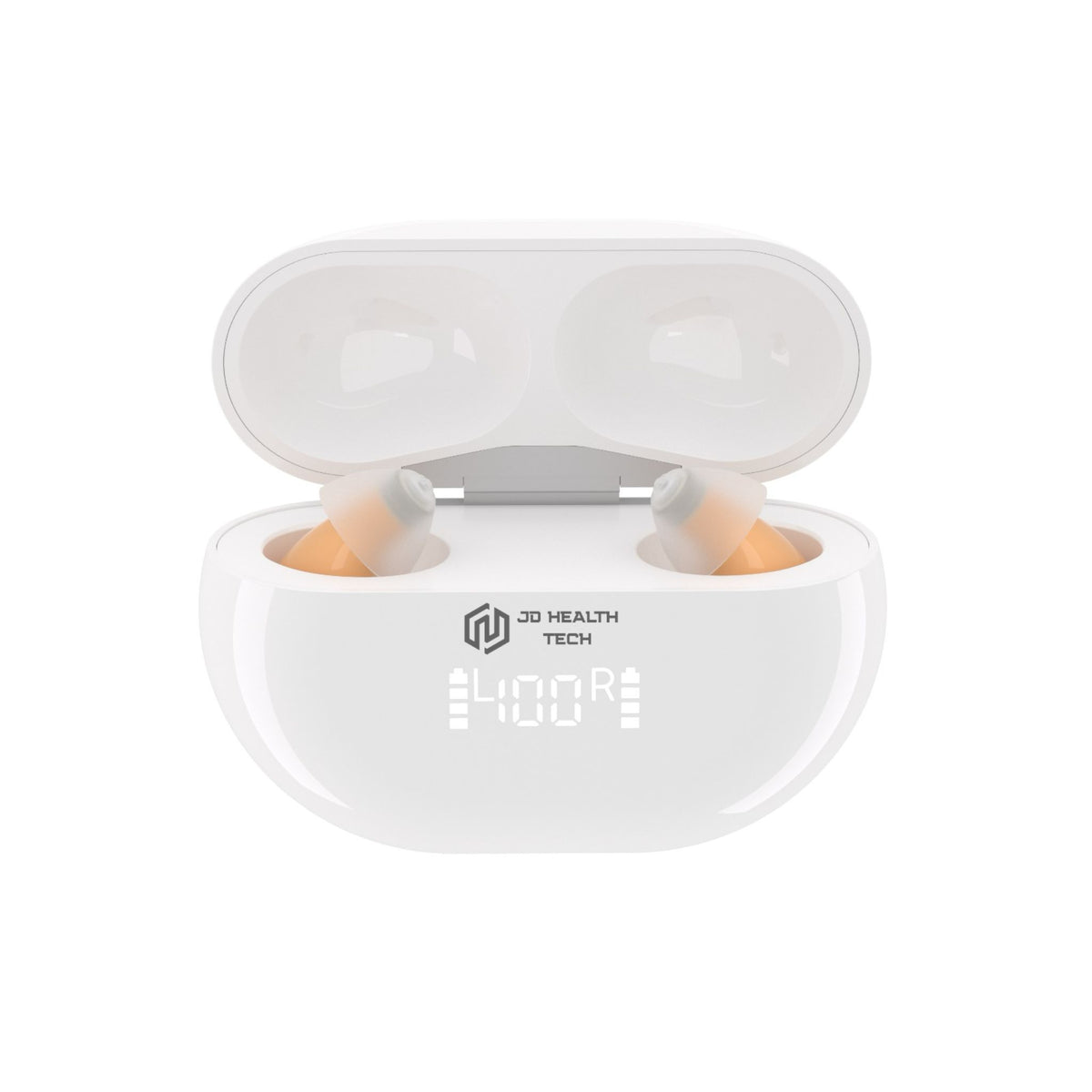 Clarity Pro Micro CIC rechargeable hearing amplifiers with USB-C charging case, JD Health Tech