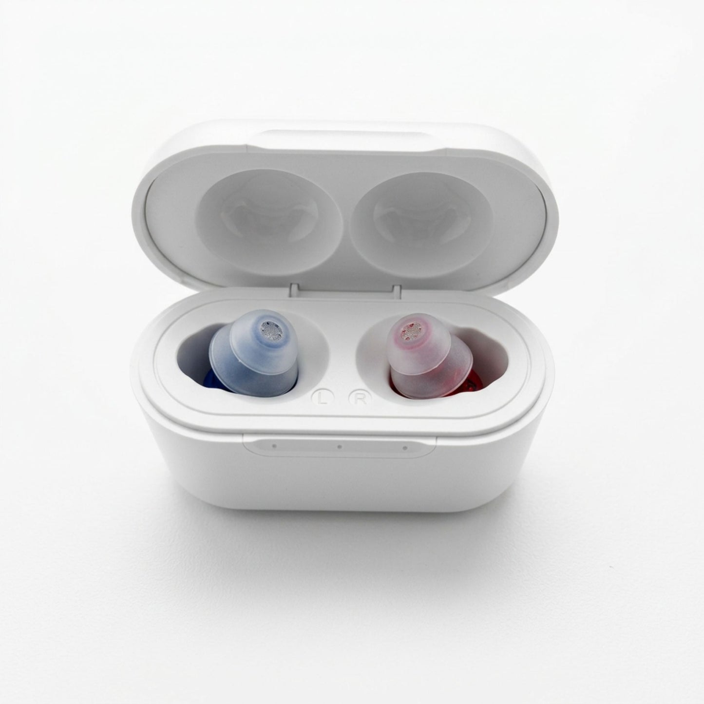 JD Health Tech™ Clarity CIC Rechargeable Hearing Amplifiers (Red & Blue Edition) - (Pair) - jdhealthtech