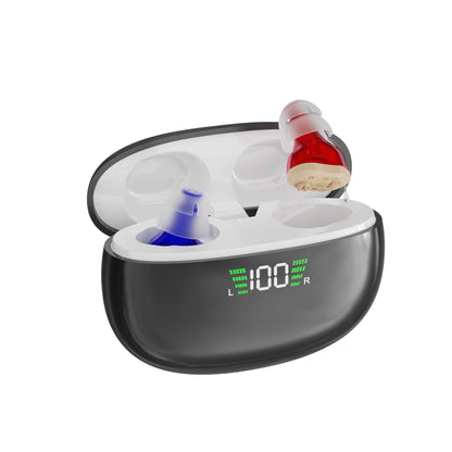 Clarity CIC Rechargeable Hearing Amplifiers with Digital Display - jdhealthtech