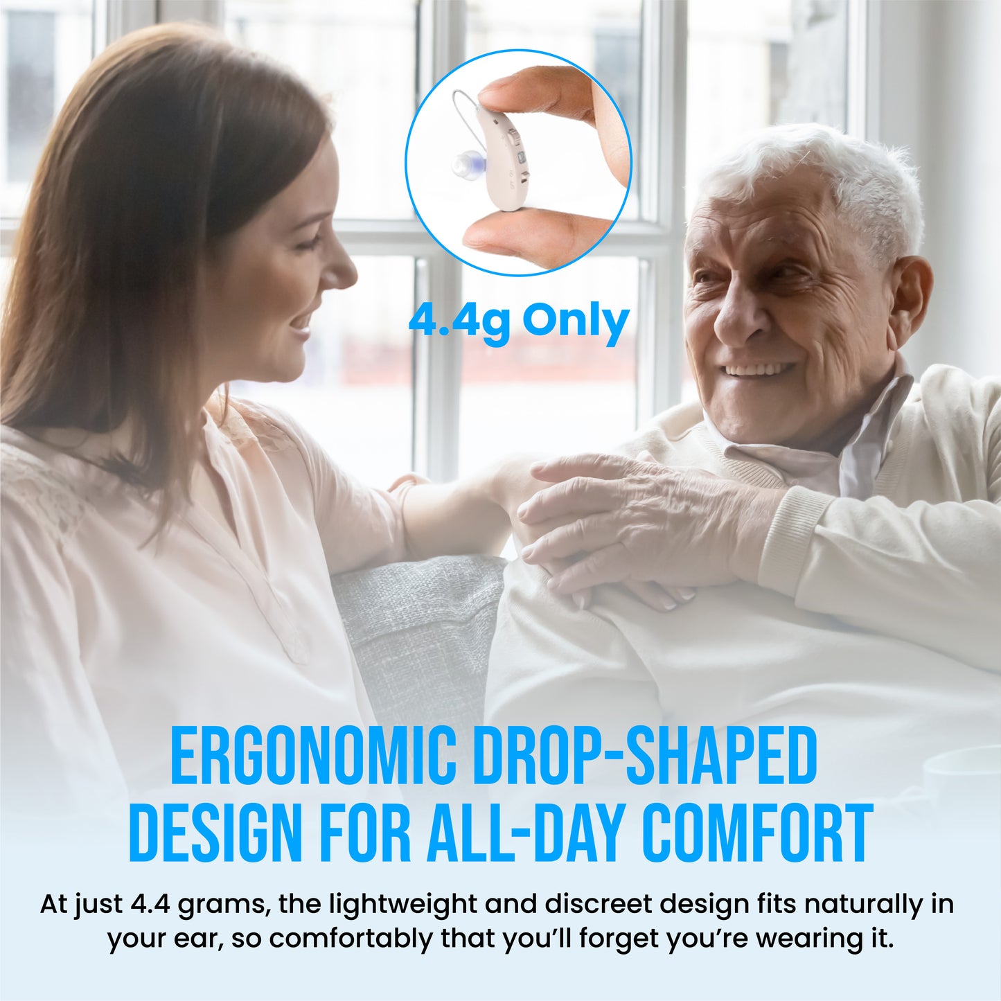 Digital BTE Rechargeable Hearing Amplifiers – 16-Channel Background Noise Reduction