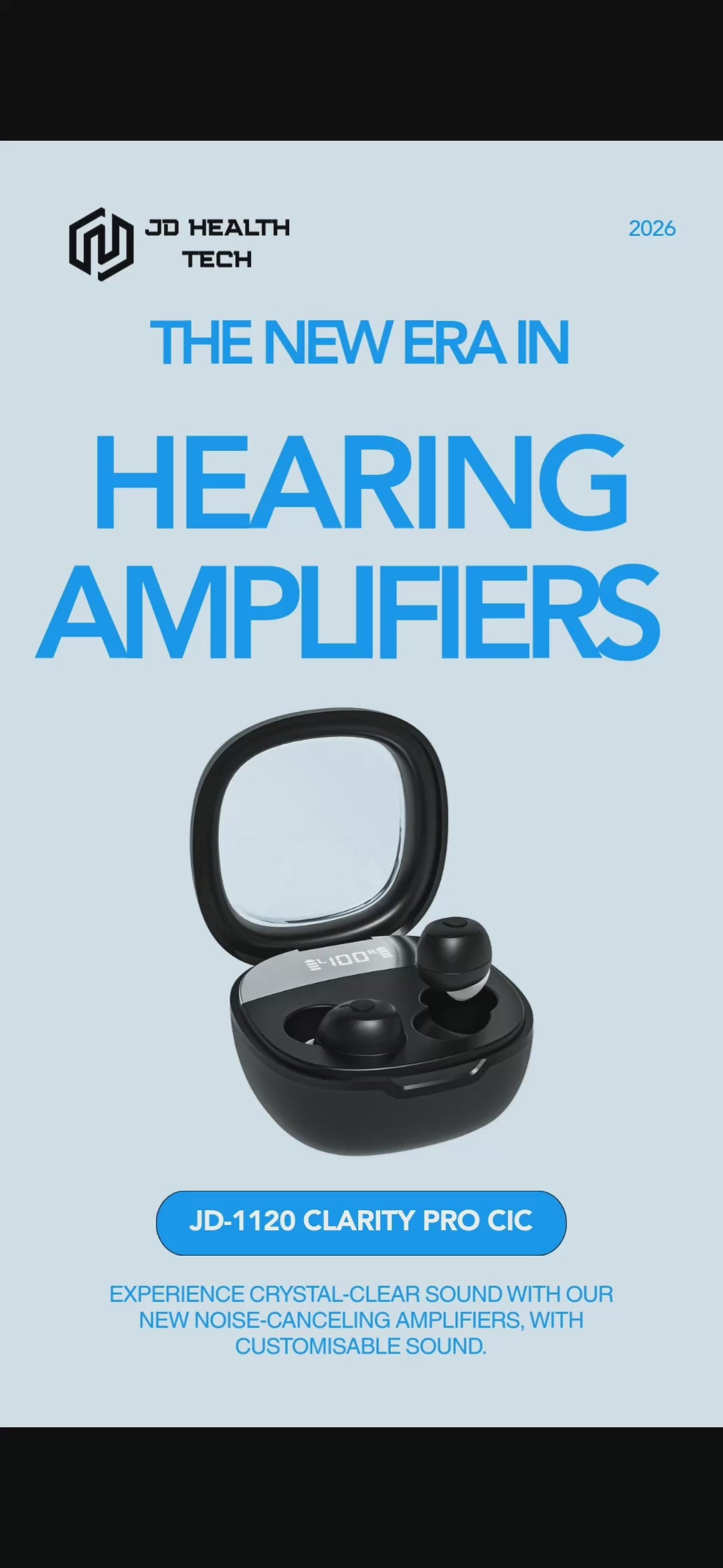 Video of how to set up the JD Health Tech Clarity Pro CIC Hearing Amplifiers